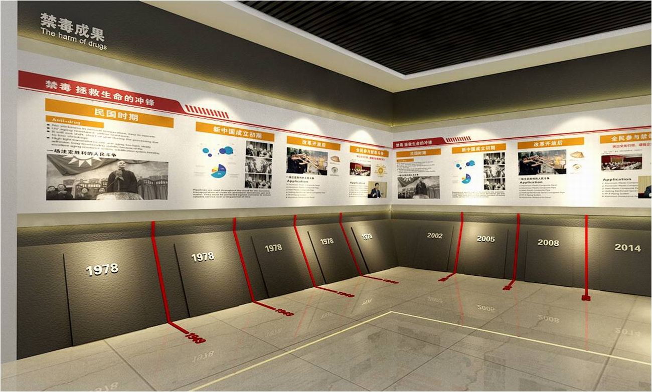 山东禁毒展馆设计案例 - 济南世纪飞鱼展示设计有限公司